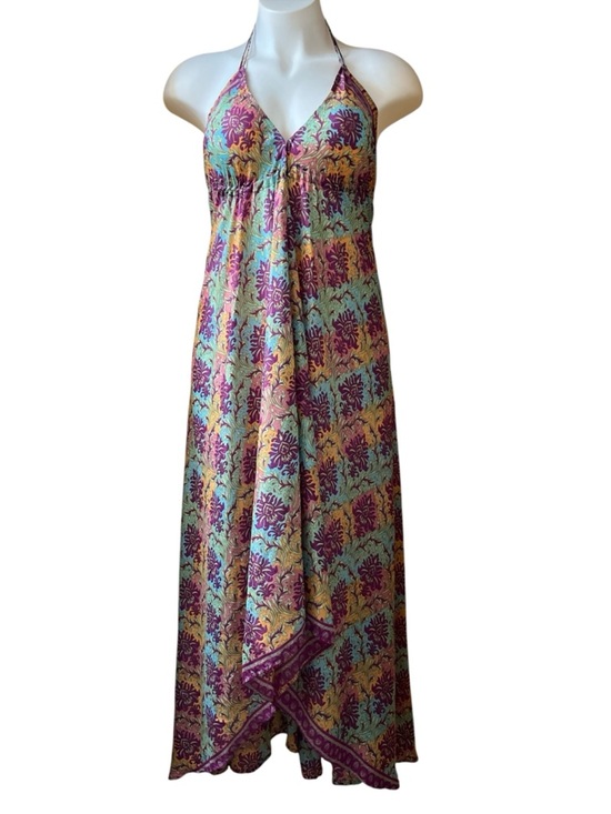 India Boutique Dresses & Skirts - India Boutique Silky Maxi Sari Dress NWT